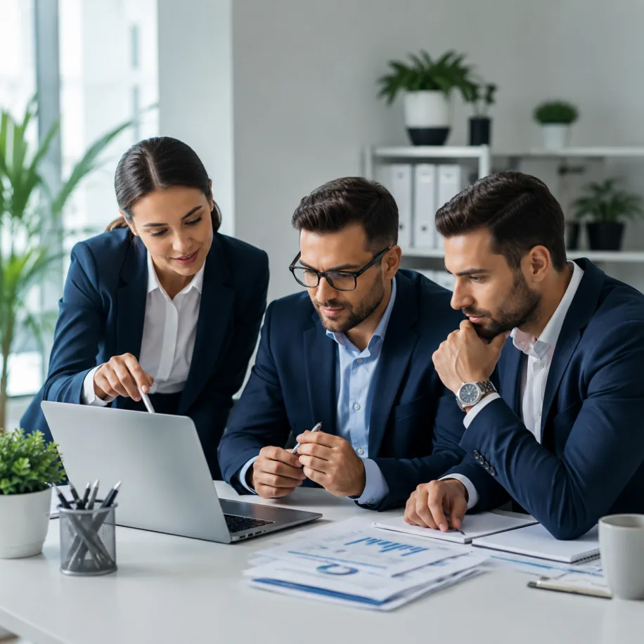 Professional accounting team partnership